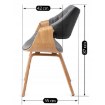 Mebel Elite Стілець Luise з велюру, сірий, з гнутої фанери, ME.LUISE/P/DZ/V/DG/K - Home Club, зображення 7