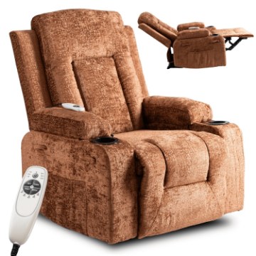 Mebel Elite Раскладной массажный кресло Box, коричневый велюр, ME.BOX/BR/V/FW - Home Club
