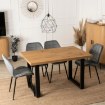 Mebel Elite Стол Tomas, раскладной, 130–230 см, дуб «Золотой»/чёрный, ME.TOMAS/DZ/S - Home Club, изображение 2