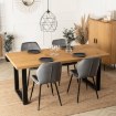 Mebel Elite Стол Tomas, раскладной, 130–230 см, дуб «Золотой»/чёрный, ME.TOMAS/DZ/S - Home Club, изображение 4