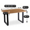 Mebel Elite Стол Tomas, раскладной, 130–230 см, дуб «Золотой»/чёрный, ME.TOMAS/DZ/S - Home Club, изображение 11