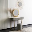 Mebel Elite Туалетний столик Ashley, сірий/золотий, ME.ASHLEY/P/ZL/B - Home Club, зображення 2
