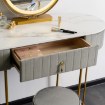 Mebel Elite Туалетний столик Ashley, сірий/золотий, ME.ASHLEY/P/ZL/B - Home Club, зображення 4