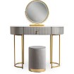 Mebel Elite Туалетний столик Ashley, сірий/золотий, ME.ASHLEY/P/ZL/B - Home Club, зображення 6