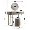 Mebel Elite Туалетний столик Ashley, сірий/золотий, ME.ASHLEY/P/ZL/B - Home Club, зображення 7