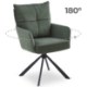 Mebel Elite Обертове крісло City, зелене, з вельвету, ME.CITY/Z/SZTR/K - Home Club