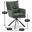 Mebel Elite Обертове крісло City, зелене, з вельвету, ME.CITY/Z/SZTR/K - Home Club, зображення 8