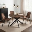 Mebel Elite Стол Lukas, раскладной, 100–250 см, орех/чёрный, ME.LUKAS/O/CZ/S - Home Club, изображение 2
