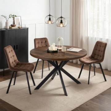 Mebel Elite Стіл Lukas, розкладний, 100–250 см, горіх/чорний, ME.LUKAS/O/CZ/S - Home Club