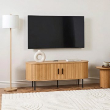 Mebel Elite Тв-тумба Trish 120 см, двухдверная, дуб, ME.TRISH/D/RTV120 - Home Club