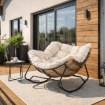 Mebel Elite Кресло-качалка Elton, бежевого цвета, ME.ELTON/BZ/T/FW - Home Club, изображение 3