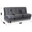 Mebel Elite Набор из 2 диванов-кроватей Lima, серый, PPHUE.MARIO/PAROS6/Z2/WER - Home Club, изображение 10