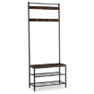 Mebel Elite Вешалка для прихожей Jett 70 см с полками, дуб рустикальный/чёрный, ME.JETT/DRU/CZ/WIE - Home Club, изображение 4