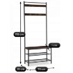Mebel Elite Вешалка для прихожей Jett 70 см с полками, дуб рустикальный/чёрный, ME.JETT/DRU/CZ/WIE - Home Club, изображение 7