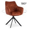 Mebel Elite Обертове крісло Mumbai, руде, велюрове, ME.MUMBAI/RD/V/K - Home Club