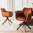 Mebel Elite Обертове крісло Mumbai, руде, велюрове, ME.MUMBAI/RD/V/K - Home Club, зображення 2