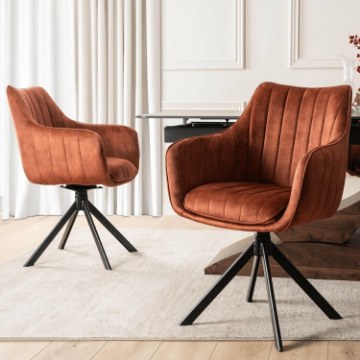 Mebel Elite Вращающееся кресло Mumbai из красного велюра, ME.MUMBAI/RD/V/K - Home Club
