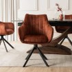 Mebel Elite Обертове крісло Mumbai, руде, велюрове, ME.MUMBAI/RD/V/K - Home Club, зображення 3