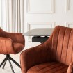 Mebel Elite Обертове крісло Mumbai, руде, велюрове, ME.MUMBAI/RD/V/K - Home Club, зображення 4