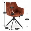 Mebel Elite Обертове крісло Mumbai, руде, велюрове, ME.MUMBAI/RD/V/K - Home Club, зображення 10