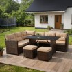 Mebel Elite Комплект садових меблів Dallas, коричневий/бежевий, ME.DALLAS/BR/RT/OGR/ZES - Home Club, зображення 2