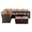 Mebel Elite Комплект садових меблів Dallas, коричневий/бежевий, ME.DALLAS/BR/RT/OGR/ZES - Home Club, зображення 3
