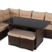 Mebel Elite Комплект садових меблів Dallas, коричневий/бежевий, ME.DALLAS/BR/RT/OGR/ZES - Home Club, зображення 5