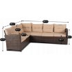 Mebel Elite Комплект садових меблів Dallas, коричневий/бежевий, ME.DALLAS/BR/RT/OGR/ZES - Home Club, зображення 9