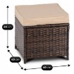 Mebel Elite Комплект садових меблів Dallas, коричневий/бежевий, ME.DALLAS/BR/RT/OGR/ZES - Home Club, зображення 11
