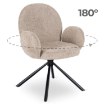 Mebel Elite Обертове крісло Musso, коричневе, з тканини «букле», ME.MUSSO/BR/CZ/TB/K - Home Club