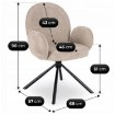 Mebel Elite Обертове крісло Musso, коричневе, з тканини «букле», ME.MUSSO/BR/CZ/TB/K - Home Club, зображення 9
