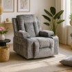 Mebel Elite Розкладне крісло з функцією масажу Box, сіре, велюрове, ME.BOX/P/V/FW - Home Club, зображення 2