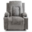 Mebel Elite Розкладне крісло з функцією масажу Box, сіре, велюрове, ME.BOX/P/V/FW - Home Club, зображення 3
