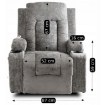 Mebel Elite Розкладне крісло з функцією масажу Box, сіре, велюрове, ME.BOX/P/V/FW - Home Club, зображення 14