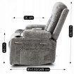 Mebel Elite Розкладне крісло з функцією масажу Box, сіре, велюрове, ME.BOX/P/V/FW - Home Club, зображення 15