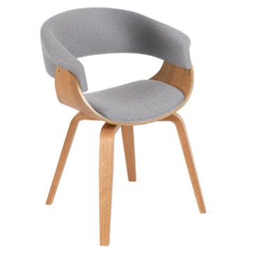 Mebel Elite Стул Gary 2, серый/золотой дуб, ME.GARY2/P/DZ/T/DG/K - Home Club