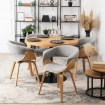 Mebel Elite Стул Gary 2, серый/золотой дуб, ME.GARY2/P/DZ/T/DG/K - Home Club, изображение 2