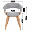 Mebel Elite Стул Gary 2, серый/золотой дуб, ME.GARY2/P/DZ/T/DG/K - Home Club, изображение 10
