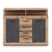 Mebel Elite Комода Blago Midi B 119,5 см, «Сирий дуб»/«Графіт», W.LUNA/MIDIB/OSL/MA/KOM2D4S - Home Club, зображення 3