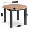 Mebel Elite Комплект: стіл Harry 102–142 см, дуб Craft/чорний, та 4 стільці Rick, гірчичний, W.HARRY/DC/CZ/S/RICK/CU/V/Z4/K - Home Club, зображення 15