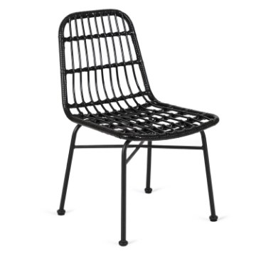 Mebel Elite Ротангіве крісло Waldi, чорне, ME.WALDI/CZ/RT/K - Home Club