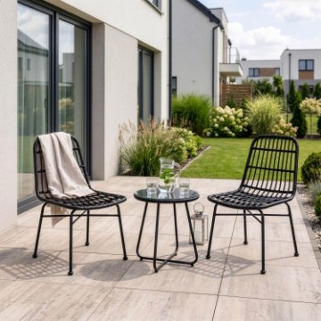 Mebel Elite Ротангіве крісло Waldi, чорне, ME.WALDI/CZ/RT/K - Home Club