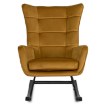 Mebel Elite Крісло-гойдалка Jackson, гірчичного кольору, велюрове, ME.JACKSON/CU/V/FW - Home Club, зображення 3