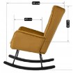 Mebel Elite Крісло-гойдалка Jackson, гірчичного кольору, велюрове, ME.JACKSON/CU/V/FW - Home Club, зображення 8