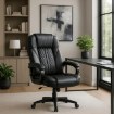 Mebel Elite Вращающееся кресло Phonix, чёрный, искусственная кожа, ME.PHONIX/CZ/E/FO - Home Club, изображение 2