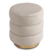 Mebel Elite Мягкий пуф Aura кремового цвета из велюра, ME.AURA/KR/V/PUF - Home Club, изображение 3