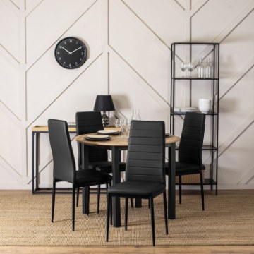 Mebel Elite Стілець Naris, чорний, екошкіра, ME.NARIS/CZ/E/K - Home Club