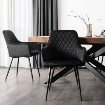 Mebel Elite Стілець Bresso, чорний, велюровий, ME.BRESSO/CZ/V/K - Home Club