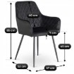 Mebel Elite Стул Bresso, черный, велюровый, ME.BRESSO/CZ/V/K - Home Club, изображение 9