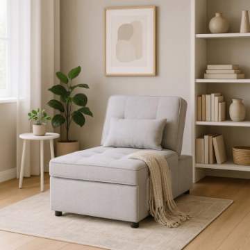 Mebel Elite Раскладной кресло Iberis 67 см для сна, серого цвета, ME.IBERIS/P/T/FW67 - Home Club